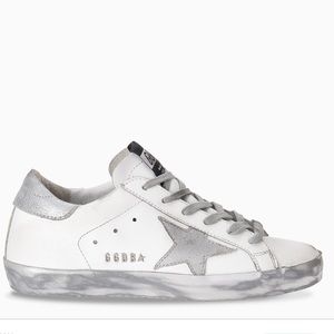 Golden Goose Silver Superstar Sneakers size 37